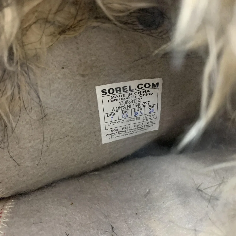 Sorel‎ Snow Boots Womens Size 7 Brown Joan Of Arctic Fur Waterproof Winter